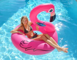 Boue flamant_rose_gonflable